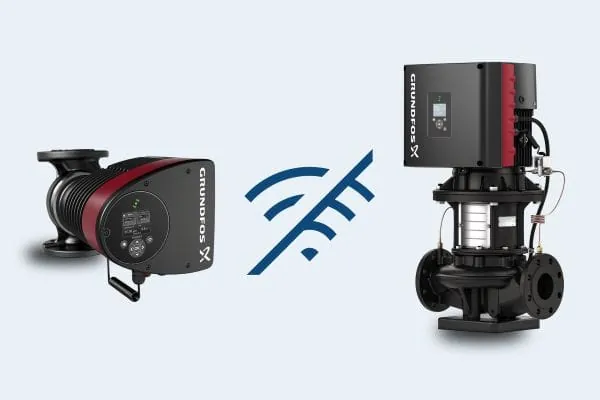 Zwei Modelle funkloser Umwälzpumpen