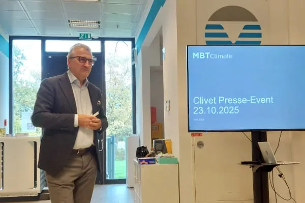 Heiko Folgmann, MBT Climate, ordnete im Rahmen eines Pressegesprächs in Heusenstamm ein, welche Rolle Clivet in der Gruppe für den deutschen Markt und darüber hinaus spielt.