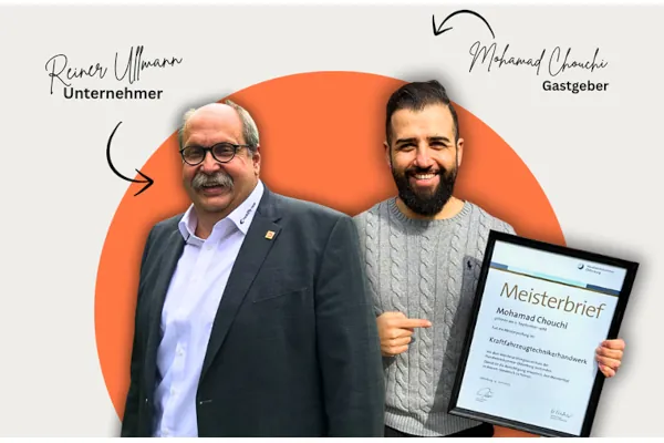 Unternehmer Reiner Ullmann spricht als Gast von Mohamad Chouchi &uuml;ber das Thema Unternehmensnachfolge.