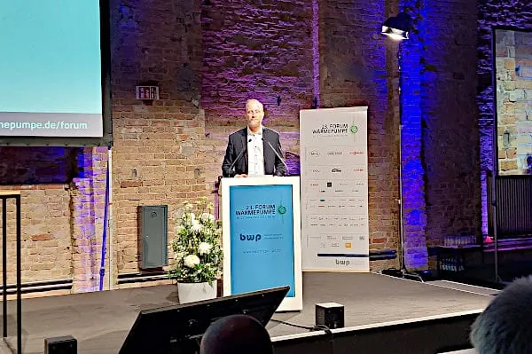 BWP-Geschäftsführer Dr. Martin Sabel beim 23. Forum Wärmepumpe.