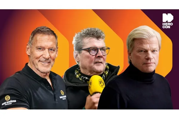 Ralf Möller, Norbert „Nobby“ Dickel und Oliver Kahn (v. l.) sind bei der Herocon 2026 dabei.