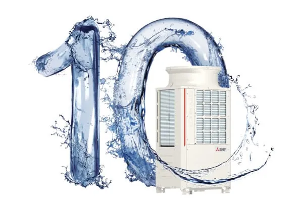 Das eigens entwickelte Jubil&auml;umslogo setzt die Vorz&uuml;ge des wassergef&uuml;hrten Systems wirkungsvoll in Szene.