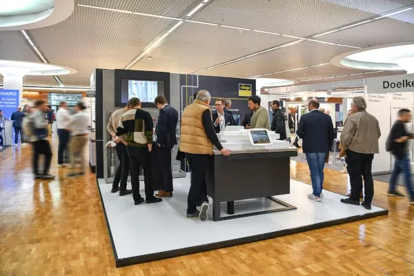 Am Viega Messestand konnten sich Fachbesucher der &bdquo;BIM World Munich&ldquo; zu den Vorteilen des digitalen Bauens mit BIM in der Praxis informieren.