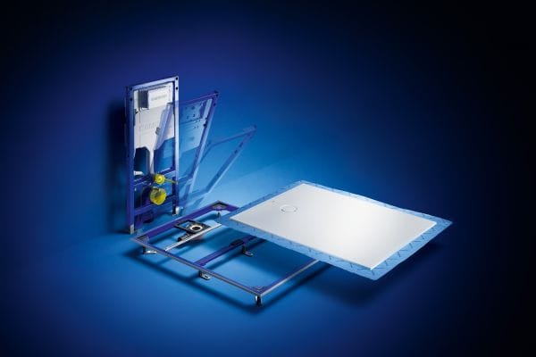 Geberit hat das Sortiment der Duofix-Familie erweitert: Das bewährte Duofix Installationselement für WC und Waschplatz gibt es jetzt auch für den Duschplatz.