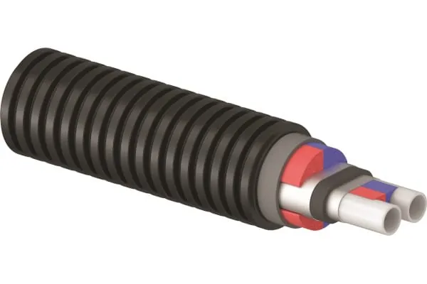 Die n&auml;chste Generation von Uponor Ecoflex VIP: hocheffiziente und flexible W&auml;rmeverteilungsrohre, entwickelt f&uuml;r mittelgro&szlig;e bis gro&szlig;e lokale W&auml;rmeverteilungsnetze.