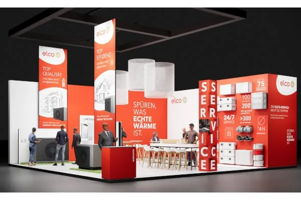 Raum für Dialog und Praxisnähe: Auf den Frühjahrsmessen zeigt Elco praxisnahe Lösungen und fördert den persönlichen Austausch mit Handwerk und Planung.