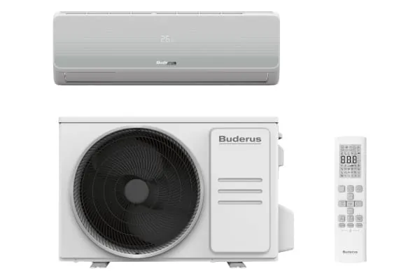 Mit dem Klimagerät Logacool AC176iP stellt Buderus auf der Light + Building eine ine Lösung zur Raumtemperierung mit R290 vor. Das Singlesplit-Klimagerät besteht aus einer Außen- und einer Inneneinheit.