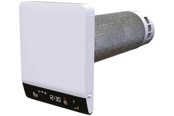 Mit dem Freshpoint zeigt Blauberg Ventilatoren auf den Frühjahrsmessen 2026 eine dezentrale Wohnraumlüftung mit hohem Wärmerückgewinnungsgrad.