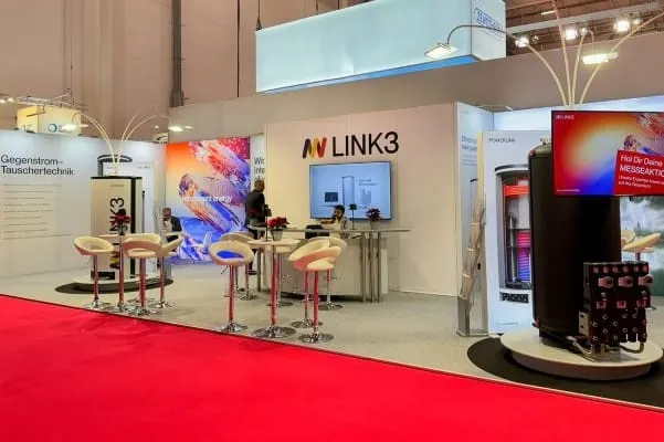 Messestand Link 3 mit Speichertechnik