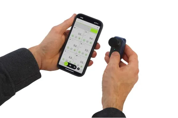 Perfekte Erfassung der L&auml;rmdaten: Der L&auml;rmdosimeter wird per App gesteuert und &uuml;berwacht.