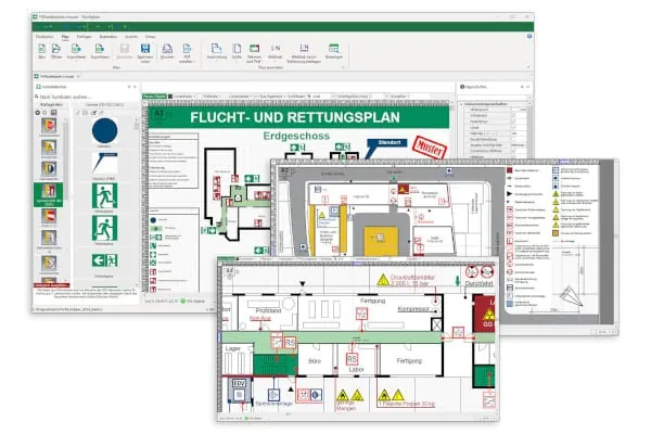 Im Fluchtplan 2026 lassen sich Ebenen beliebig hierarchisch untergliedern, ein- und ausblenden.