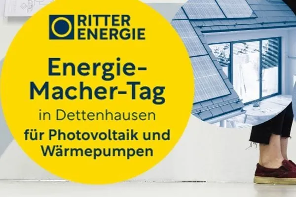 Für den 20. März lädt Ritter Energie Fachhandwerker zu seinem ersten Energiemachertag nach Dettenhausen ein. Im Mittelpunkt des Netzwerk-Events stehen praxisnahe Lösungen für PV- und Wärmepumpenprojekte.