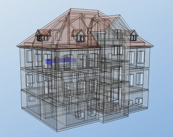 In der CAD-Lösung HottCAD kann die Heizlast auf Basis der Raumgeometrie sowohl für einzelne Räume als auch für das gesamte Gebäude berechnet werden.