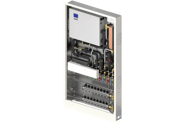 Die Wohnungsstation Combi Port E-Hybrid (HIU) ist die n&auml;chste Generation der Trinkwasserhygienel&ouml;sung f&uuml;r den Niedertemperaturbetrieb und macht die Warmwasserzirkulationsleitung &uuml;berfl&uuml;ssig.