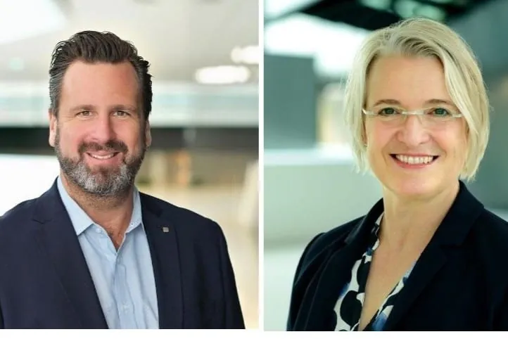Elke Harreiß übergibt den Staffelstab an Heike Slotta und Benedikt Weyerer. Beide sind künftig für die strategische Ausrichtung sowie die konzeptionelle Weiterentwicklung der Chillventa verantwortlich.