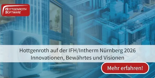 Die Hottgenroth-Gruppe präsentiert auf der IFH/Intherm Nürnberg ihre Software- und Hardwarelösungen für Gebäudetechnik, Heizungsoptimierung und digitale Gebäudeerfassung.