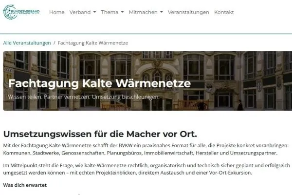 Kalte W&auml;rmenetze stehen bundes- und europaweit vor dem Durchbruch als versorgungssichere, umweltfreundliche und kosteng&uuml;nstige L&ouml;sung f&uuml;r W&auml;rme- und K&auml;lteversorgungen.
