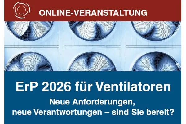 Online-Seminar: Ökodesign-Verordnung und Ventilatoren