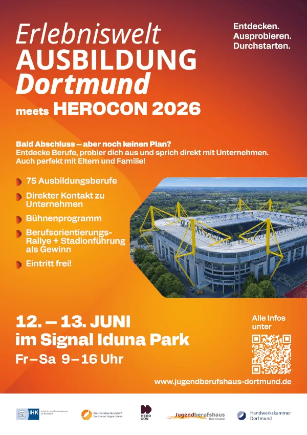 Im Rahmen der Herocon 2026 im Signal Iduna Park gibt es erstmalig Angebote f&uuml;r angehende Auszubildende.