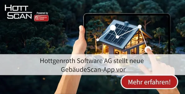 Hottgenroth hat eine GebäudeScan-App entwickelt, mit der Gebäudedaten direkt vor Ort erfasst werden können.
