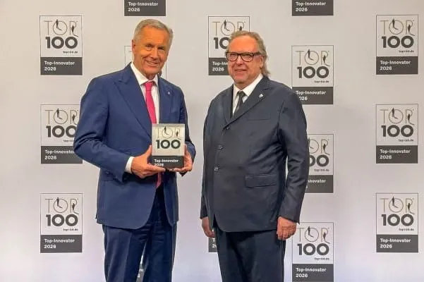 Christian Wulff und Karl Heinz Schräder bei der Preisverleihung TOP 100
