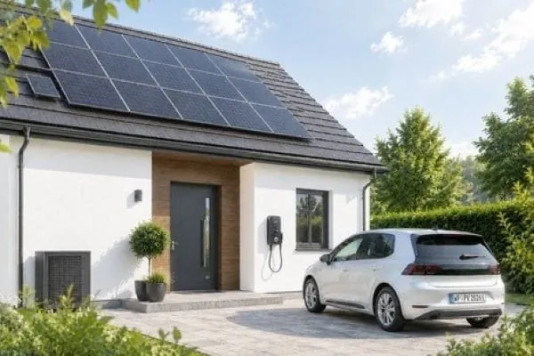 EFH mit PV-Dach, Wallbox, E-Auto und W&auml;rmepumpe