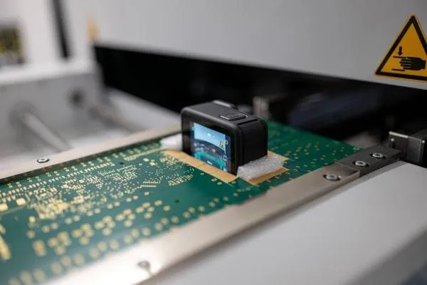 Elektronikbauteil in der Roboterfertigung