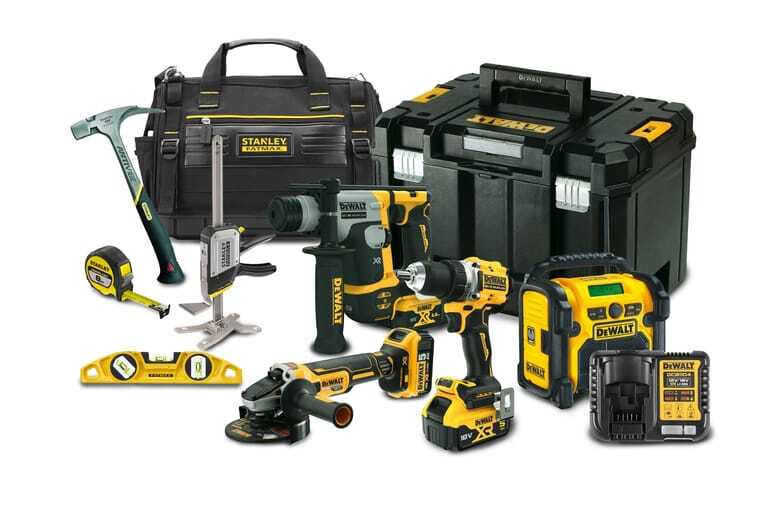 Zusätzlich erhalten Handwerksbetriebe ein professionelles Werkzeugpaket von Dewalt und Stanley im Wert von 1.550 Euro netto (UVP) für den täglichen Einsatz.