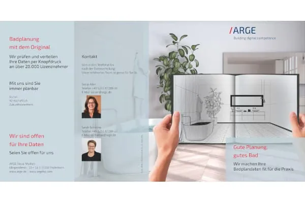 Ein Flyer rund um die Badplanung kann kostenlos bei der ARGE abgerufen werden.