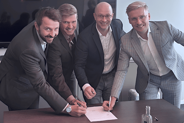 Hans Ittlinger, ExGas, Ludwig Wiesböck, ExGas, Andreas Nilsson, reflexGroup, und Simon Daxlberger, ExGas (v. l.).
