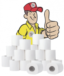 Die Evolution des Toilettenpapiers förderte zuweilen merkwürdige Formen zu Tage, weiß der Pfiffikus zu berichten.