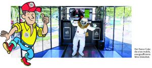 Der Dance Cube: die erste mobile, energieeffiziente Mini-Diskothek.